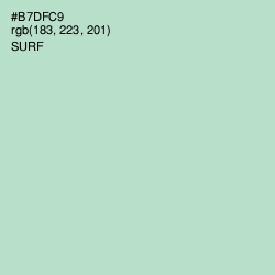 #B7DFC9 - Surf Color Image