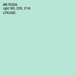 #B7E5D6 - Cruise Color Image