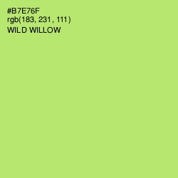 #B7E76F - Wild Willow Color Image