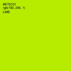 #B7EC01 - Lime Color Image