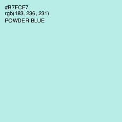 #B7ECE7 - Powder Blue Color Image