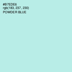 #B7EDE6 - Powder Blue Color Image