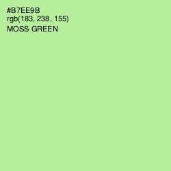 #B7EE9B - Moss Green Color Image