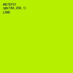 #B7EF01 - Lime Color Image