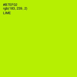 #B7EF02 - Lime Color Image