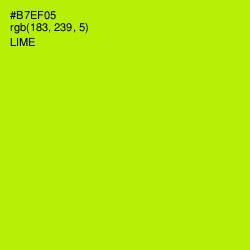 #B7EF05 - Lime Color Image
