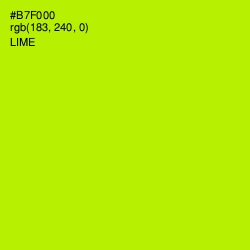 #B7F000 - Lime Color Image