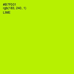 #B7F001 - Lime Color Image