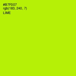 #B7F007 - Lime Color Image