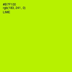 #B7F100 - Lime Color Image