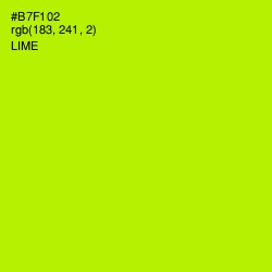 #B7F102 - Lime Color Image