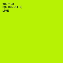 #B7F103 - Lime Color Image