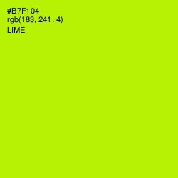 #B7F104 - Lime Color Image