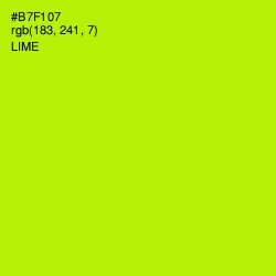 #B7F107 - Lime Color Image