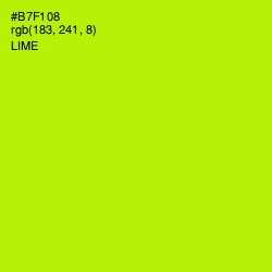 #B7F108 - Lime Color Image