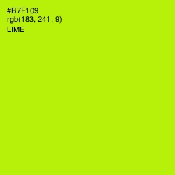 #B7F109 - Lime Color Image