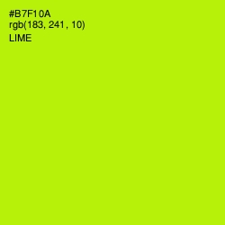 #B7F10A - Lime Color Image