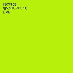 #B7F10B - Lime Color Image