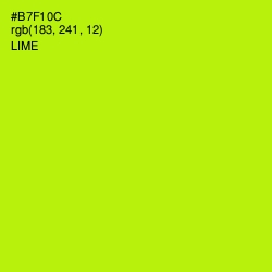 #B7F10C - Lime Color Image