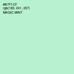 #B7F1CF - Magic Mint Color Image