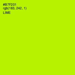 #B7F201 - Lime Color Image