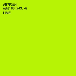 #B7F304 - Lime Color Image