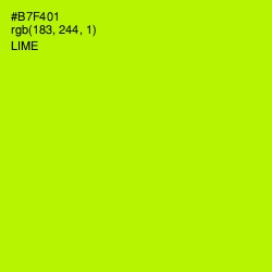 #B7F401 - Lime Color Image