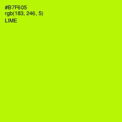 #B7F605 - Lime Color Image
