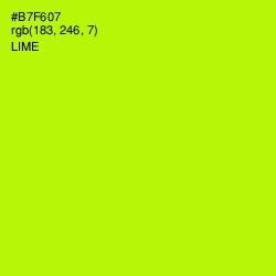 #B7F607 - Lime Color Image