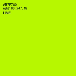 #B7F700 - Lime Color Image