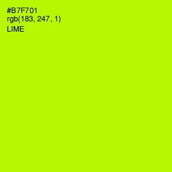 #B7F701 - Lime Color Image