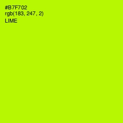 #B7F702 - Lime Color Image