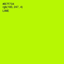 #B7F704 - Lime Color Image