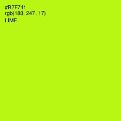 #B7F711 - Lime Color Image