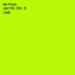 #B7FA05 - Lime Color Image