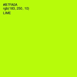 #B7FA0A - Lime Color Image