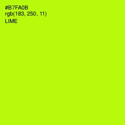 #B7FA0B - Lime Color Image