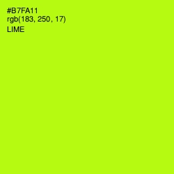 #B7FA11 - Lime Color Image