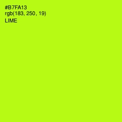 #B7FA13 - Lime Color Image