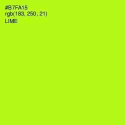 #B7FA15 - Lime Color Image