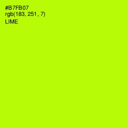 #B7FB07 - Lime Color Image