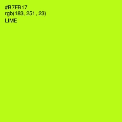 #B7FB17 - Lime Color Image