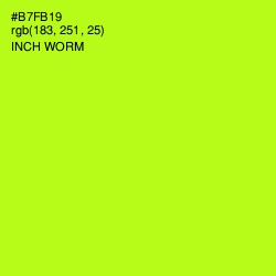 #B7FB19 - Inch Worm Color Image