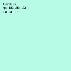 #B7FBE7 - Ice Cold Color Image