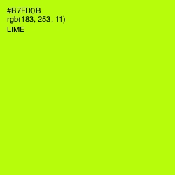 #B7FD0B - Lime Color Image