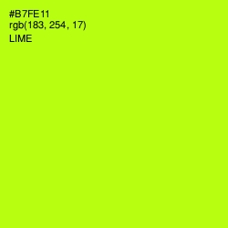 #B7FE11 - Lime Color Image