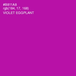 #B811A8 - Violet Eggplant Color Image