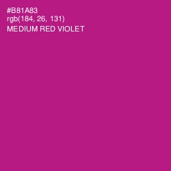 #B81A83 - Medium Red Violet Color Image