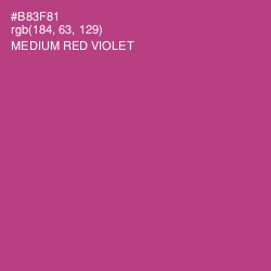 #B83F81 - Medium Red Violet Color Image