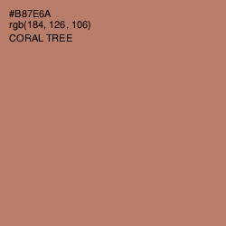 #B87E6A - Coral Tree Color Image